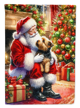 Norfolk Terrier and Santa Claus House Flag