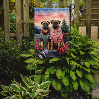 Bullmastiff Two Hearts Garden Flag