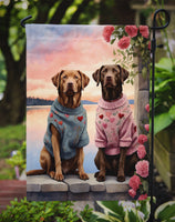 Chesapeake Bay Retriever Two Hearts Garden Flag