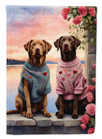 Chesapeake Bay Retriever Two Hearts Garden Flag