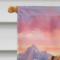 Dachshund Two Hearts House Flag