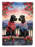 Kerry Blue Terrier Two Hearts House Flag