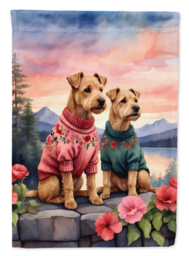 Lakeland Terrier Two Hearts House Flag