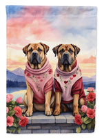 Mastiff Two Hearts House Flag