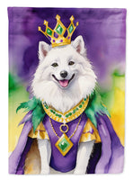 American Eskimo King of Mardi Gras Garden Flag