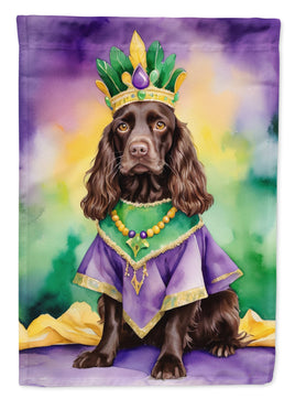 Boykin Spaniel King of Mardi Gras House Flag