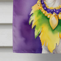 Brittany Spaniel King of Mardi Gras House Flag