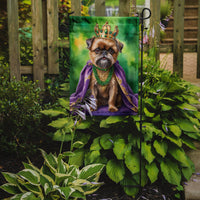 Brussels Griffon King of Mardi Gras Garden Flag