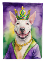 Bull Terrier King of Mardi Gras House Flag