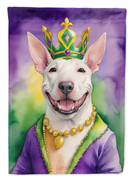 Bull Terrier King of Mardi Gras House Flag