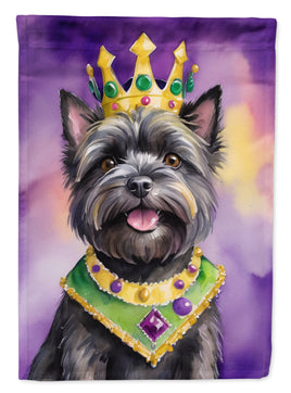 Cairn Terrier King of Mardi Gras Garden Flag