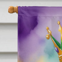 Cavalier Spaniel King of Mardi Gras House Flag