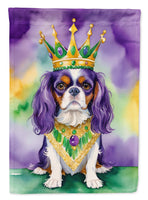 Cavalier Spaniel King of Mardi Gras House Flag