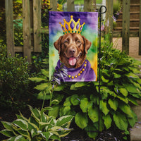 Chesapeake Bay Retriever King of Mardi Gras Garden Flag