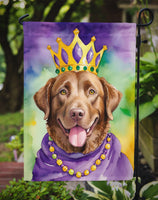 Chesapeake Bay Retriever King of Mardi Gras Garden Flag