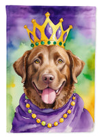 Chesapeake Bay Retriever King of Mardi Gras Garden Flag