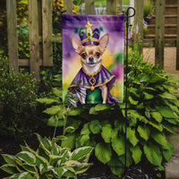 Chihuahua King of Mardi Gras Garden Flag