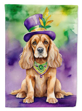 Cocker Spaniel King of Mardi Gras House Flag