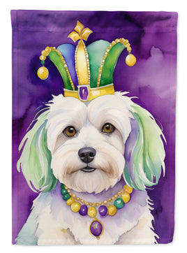 Coton de Tulear King of Mardi Gras Garden Flag