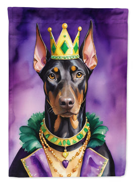 Doberman Pinscher King of Mardi Gras House Flag
