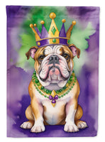 English Bulldog King of Mardi Gras House Flag