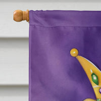 English Bulldog King of Mardi Gras House Flag