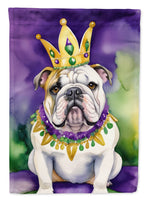 English Bulldog King of Mardi Gras House Flag