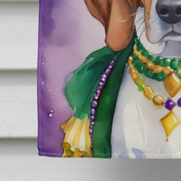 English Foxhound King of Mardi Gras House Flag