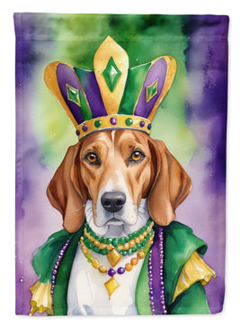 English Foxhound King of Mardi Gras House Flag
