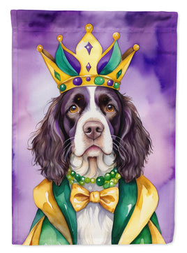 English Springer Spaniel King of Mardi Gras Garden Flag