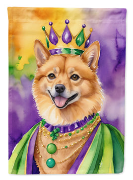 Finnish Spitz King of Mardi Gras House Flag