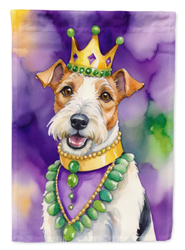Fox Terrier King of Mardi Gras House Flag