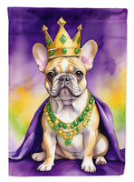 French Bulldog King of Mardi Gras House Flag