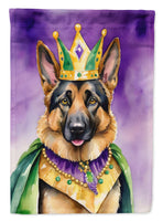 German Shepherd King of Mardi Gras House Flag