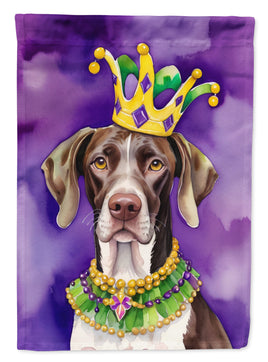 German Shorthaired Pointer King of Mardi Gras House Flag