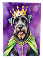 Giant Schnauzer King of Mardi Gras House Flag