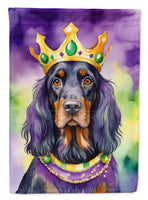 Gordon Setter King of Mardi Gras House Flag