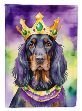 Gordon Setter King of Mardi Gras House Flag