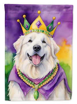Great Pyrenees King of Mardi Gras House Flag