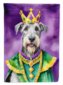 Irish Wolfhound King of Mardi Gras House Flag