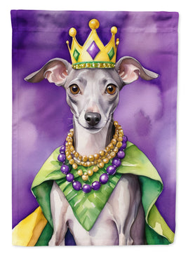 Italian Greyhound King of Mardi Gras House Flag