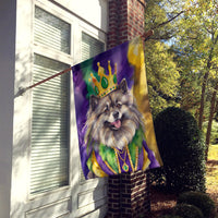 Keeshond King of Mardi Gras House Flag
