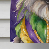 Keeshond King of Mardi Gras House Flag