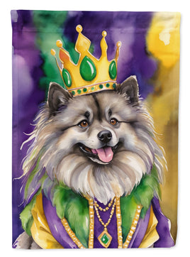 Keeshond King of Mardi Gras House Flag