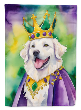 Kuvasz King of Mardi Gras House Flag