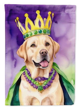 Labrador Retriever King of Mardi Gras House Flag