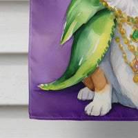 Corgi King of Mardi Gras House Flag
