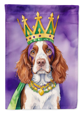 Welsh Springer Spaniel King of Mardi Gras House Flag