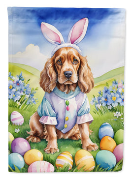 Cocker Spaniel Easter Egg Hunt House Flag