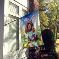 Cocker Spaniel Easter Egg Hunt House Flag